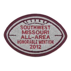 Football patches for letterman jackets