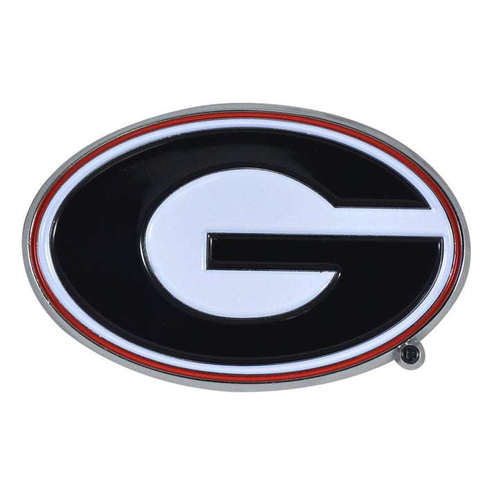 Georgia Bulldogs Colors Solid Metal Auto Emblem