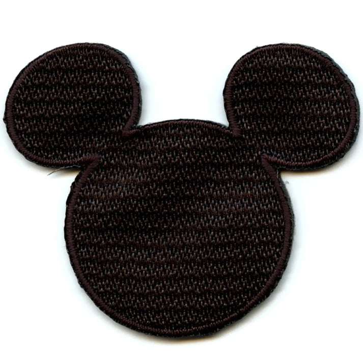Disney Mickey Head Silhouette Iron on Embroidered Patch