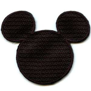 Disney Mickey Mouse Head Silhouette Iron on Embroidered Patch