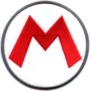 Nintendo Super Mario M Iron On Patch 1 Nintendo Super Mario M Iron On Patch