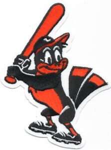 Baltimore Orioles Mascot Bird With Bat Patch 1 Baltimore Orioles Mascot Bird With Bat Patch