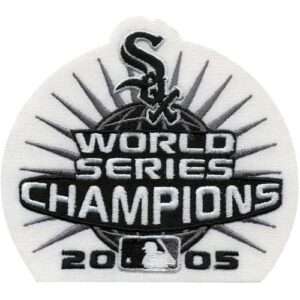 2005 Chicago White Sox MLB World Series Champions Jersey Patch 1 2005 Chicago White Sox World Series Champions Jersey Patch Black & White