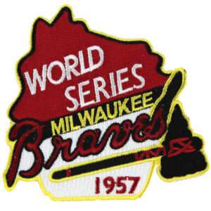 Milwaukee Braves MLB 1957 World Series Championship Jersey Patch