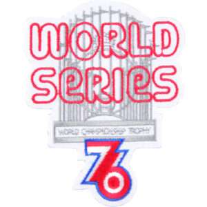 1976 World Series Championship Logo Jersey Patch Cincinnati Reds vs. New York Yankees