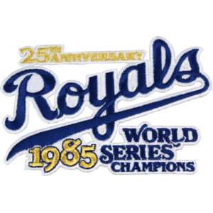 World Series 1985 MLB Champions 25th Anniversary Kansas City Royals Jersey Patch