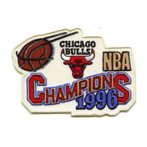 1996 Chicago Bulls NBA World Championship Bulls Embroidered Retro Patch 1 1996 Chicago Bulls NBA World Championship Bulls Embroidered Retro Patch
