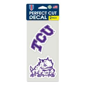 TCU Colors Horned Frogs Logos Perfect Cut Decals 2-Pack 4 X 8 ...