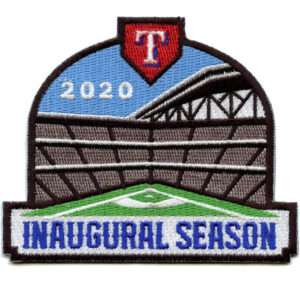 2020 Texas Rangers New Logo Globe Life Field Inaugural Season Jersey Patch 1 2020 Texas Rangers New Logo Globe Life Field Inaugural Season Jersey Patch