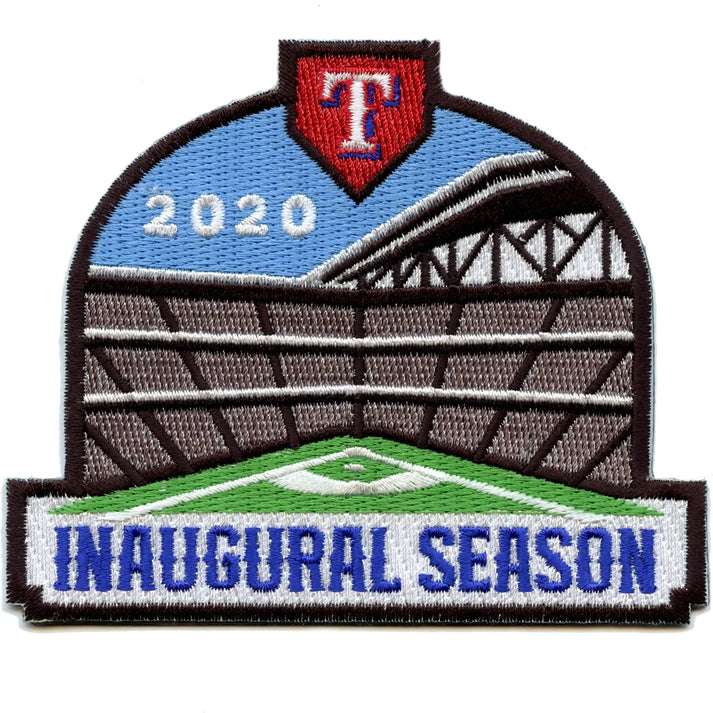2020 Texas Rangers New Logo Globe Life Field Inaugural Season Jersey Patch