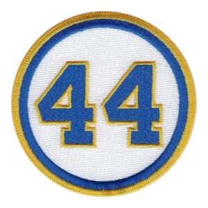 Hank Aaron Brewers 44 Milwaukee Memorial Jersey Sleeve Patch 1 Hank Aaron Brewers 44 Milwaukee Memorial Jersey Sleeve Patch