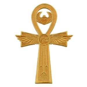 Ankh Egyptian Cross Iron On Patch 1 Ankh Egyptian Cross Iron On Patch