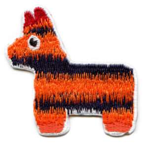 Party Piñata Animal Patch Houston Rainbow Baseball Piñata Colors Embroidered Iron On