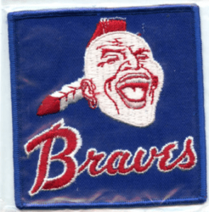 Very Rare Atlanta Braves Chief Noc A Homa MLB Baseball Vintage Square Team Logo Patch