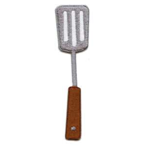 Spongebob Drinking Spatula BBQ Utensil Emoji Embroidered Iron On Patch