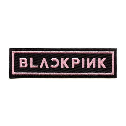 Black pink Logo Patch Kpop Music Embroidered Iron On
