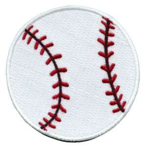 Baseball Emoji Embroidered Iron On Patch 1 Baseball Emoji Embroidered Iron On Patch