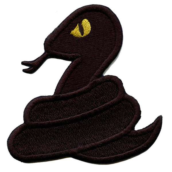 Black Mamba Snake Emoji Embroidered Iron On Patch