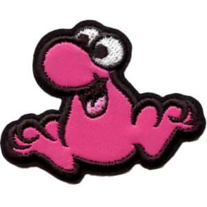Strawberry Nerds Candy Mascot Jumping Patch Pink Sweets Applique Iron On