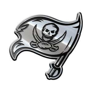 Tampa Bay Bucs Old Logo Premium Solid Metal Chrome Plated Car Auto Emblem