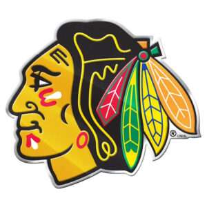 Chicago Blackhawk Jersey NHL Colored Aluminum Car Auto Emblem