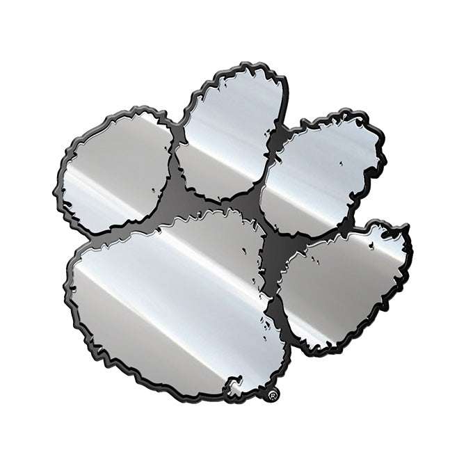 Clemson Football Logo Solid Metal Chrome Auto Emblem