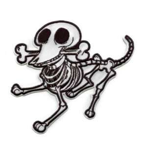 Dog Corpse Bride Scraps Patch Victor Skeleton Embroidered Iron On