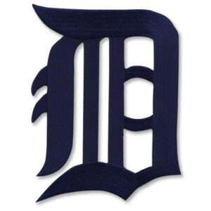 Detroit Tigers Old English D Primary Logo Navy Blue Patch