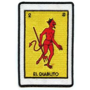 La Diablito 2 Patch Devil Mexican Loteria Card Sublimated Embroidery Iron On 1 La Diablito 2 Patch Devil Mexican Loteria Card Sublimated Embroidery Iron On