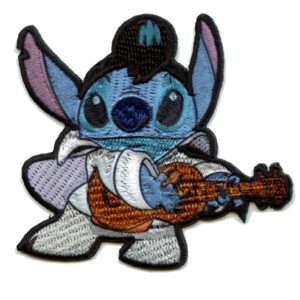 Official Lilo And Stitch: Elvis Stitch Embroidered Iron On Applique Patch 1 Official Lilo And Stitch: Elvis Stitch Embroidered Iron On Applique Patch