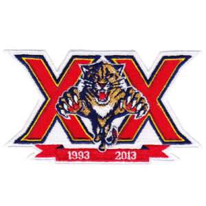 2013 Florida Panther Hockey Team 20th Anniversary Season Logo Jersey Patch 1 2013 Florida Panther Hockey Team 20th Anniversary Season Logo Jersey Patch