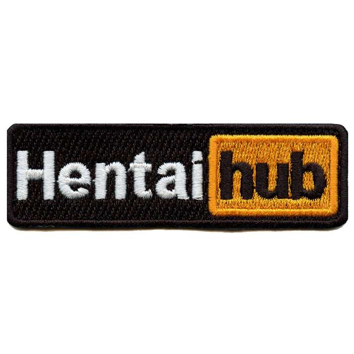 Hentia Hub Patch Anime Adult Website Parody Embroidered Iron On