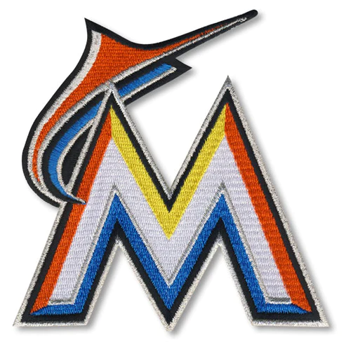 Miami Marlins Logo Alternate Primary Team Logo Sleeve Patch (Worn with orange jerseys)