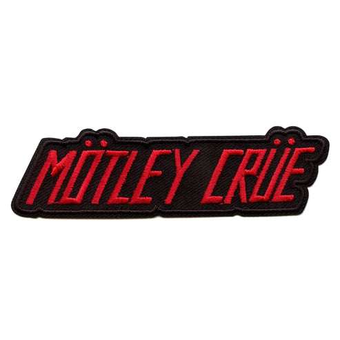 Official Motley Crue Logo Red Patch Embroidered Iron On