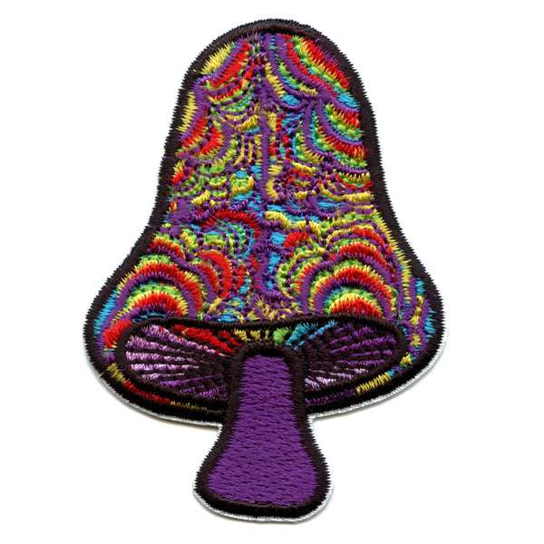 Mushroom Applique Patch – Mini Fungus Fungi Embroidered Iron-On Badge (1 Piece)