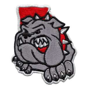 State of Georgia Spiked Collar Bull dog Embroidered Iron On Patch