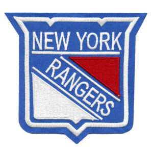 NYR Logo New York Rangers Primary Team Logo Patch Blue Border