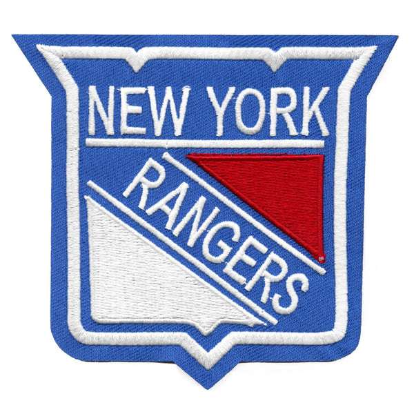 NYR Logo New York Rangers Primary Team Logo Patch Blue Border