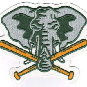 Oakland A's Athletics Jersey Elephant Crossing Bats Jersey Sleeve Patch (1993-1994)