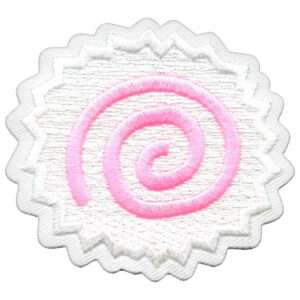 Narutomaki Pink Fish Cake Naruto Embroidered Iron On Patch 1 Narutomaki Pink Fish Cake Naruto Embroidered Iron On Patch