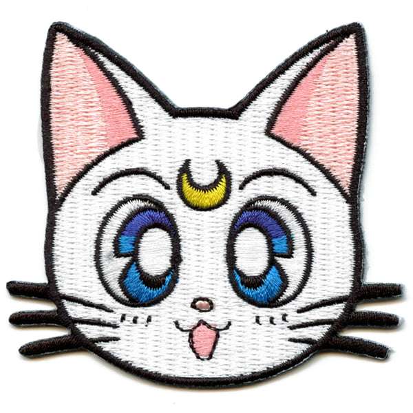 Artemis Sailor Moon Patch Cat Headshot Embroidered Iron On - Small ...