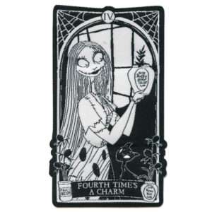 Disney Deadly Nightshade Nightmare Before Christmas Sally Patch Tarot Card Woven Iron On