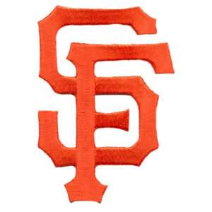 sf giants jersey 'SF' Script Logo Patch