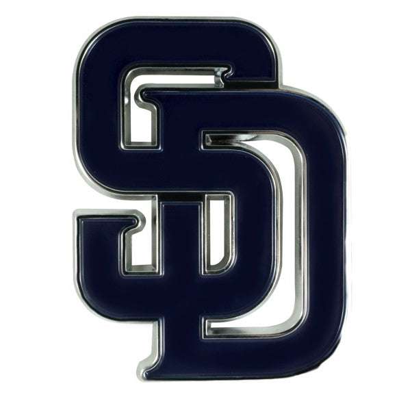 San Diego Padres Logo Solid Color Metal Auto Chrome Emblem