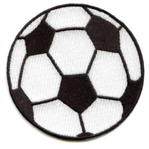 Soccer Emoji Embroidered Iron On Patch
