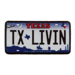 lone star state license plate Texas Patch Livin Sublimated Iron On 1 lone star state license plate Texas Patch Livin Sublimated Iron On