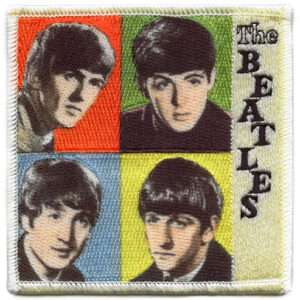 The Beatles Vintage Portraits Patch Iconic Rock Band Sublimated Iron On