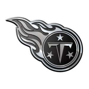 Tennessee Titans On Logo Premium Solid Metal Chrome Plated Car Auto Emblem