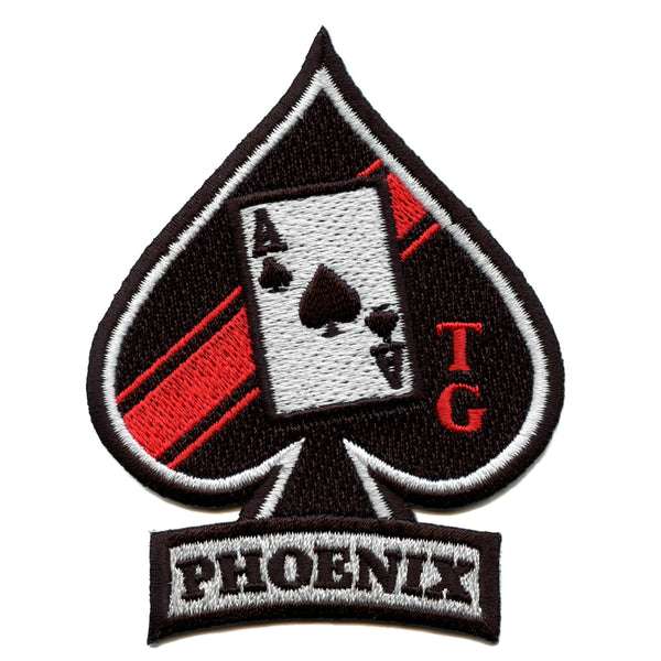 Maverick Phoenix Top Gun Badge Patch Classic Pilot Spade Embroidered Iron On