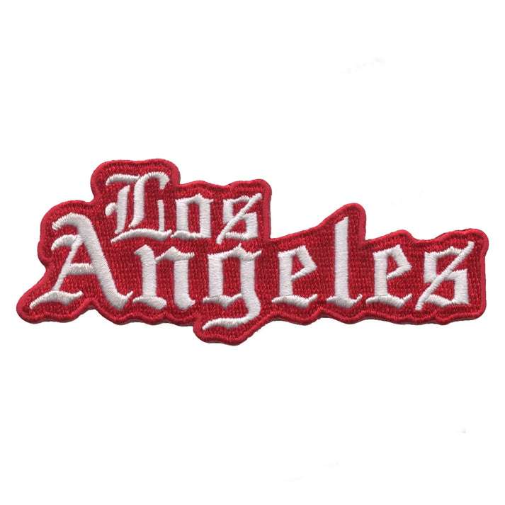 LA Angels Jersey Old English Parody Embroidered Iron On Patch (Red)